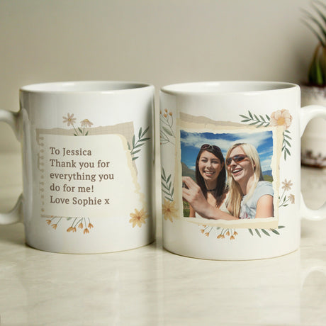 Personalised Wild Flowers Photo Mug: 3 - Mugs By Gift Moments