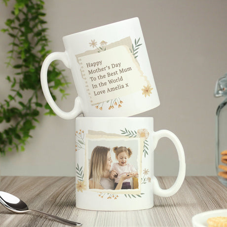 Personalised Wild Flowers Photo Mug: 1 - Mugs By Gift Moments