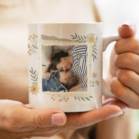 Personalised Wild Flowers Photo Mug: 2 - Mugs By Gift Moments