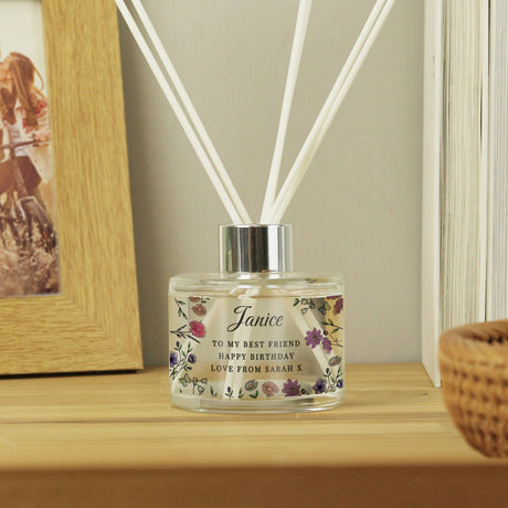 Personalised Wild Flowers Reed Diffuser: 3 - Reed Diffusers By Gift Moments