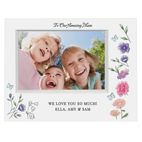 Personalised Wild Flowers Shadow Box Frame: 5 - Photo Frames By Gift Moments