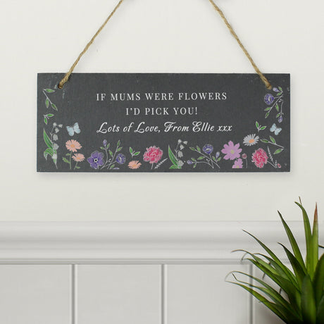 Personalised Wild Flowers Slate Garden Sign: 3 - Signs & Plaques By Gift Moments