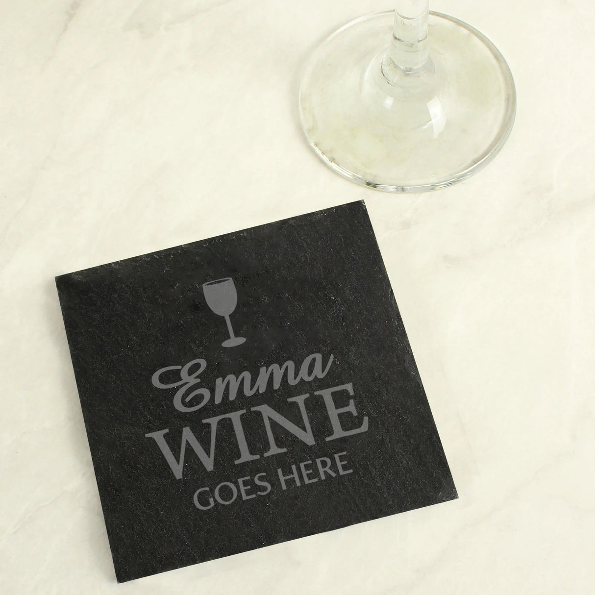 Personalised Slate Wine Coaster: 2 - Coasters By Gift Moments