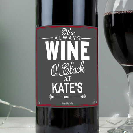 Personalised Wine O’Clock Red Wine Gift: 4 - Wine By Gift Moments