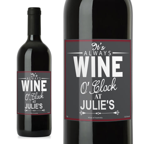 Personalised Wine O’Clock Red Wine Gift: 2 - Wine By Gift Moments