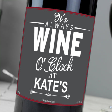 Personalised Wine O’Clock Red Wine Gift: 5 - Wine By Gift Moments