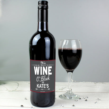 Personalised Wine O’Clock Red Wine Gift: 1 - Wine By Gift Moments