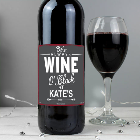 Personalised Wine O’Clock Red Wine Gift: 3 - Wine By Gift Moments