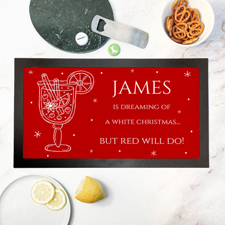 Personalised Wine Pun Bar Mat Default Title - Barware at Gift Moments