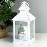 Personalised Winter Night White Lantern: 1 - LED Lighting By Gift Moments