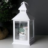 Personalised Winter Night White Lantern: 2 - LED Lighting By Gift Moments