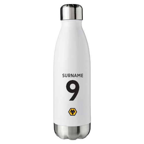 Personalised Wolves FC Insulated Water Bottle: 1 - Water Bottles By Wolverhampton Wanderers