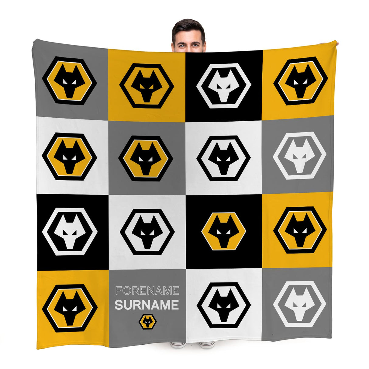 Wolves FC Personalised Fleece Blanket 150cm: 1 - Blankets By Wolverhampton Wanderers