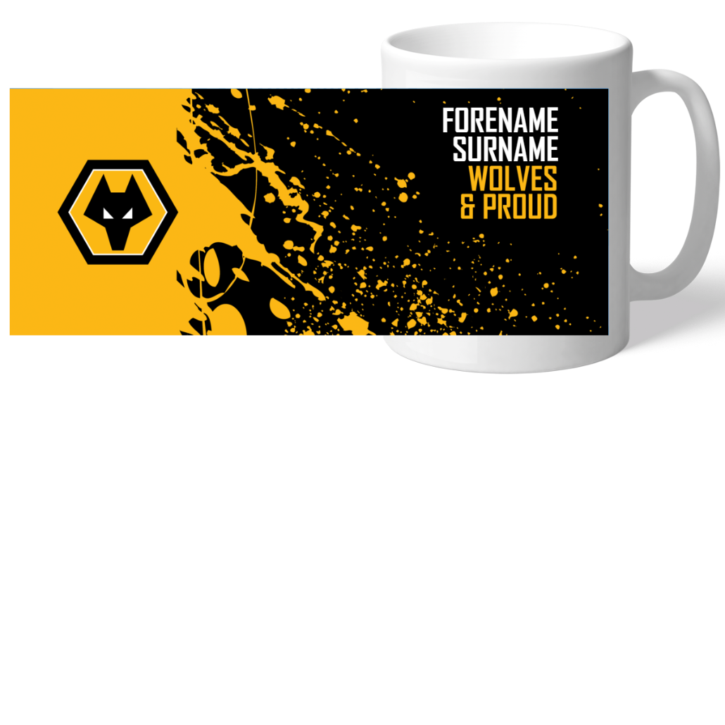 Personalised Wolves Fan Mug: 2 - Mugs By Wolverhampton Wanderers