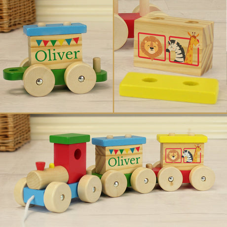 Personalised Wooden Circus Train Toy: 5 - Toys By Gift Moments