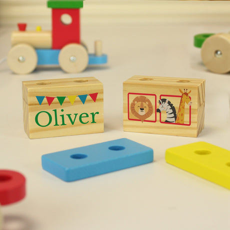 Personalised Wooden Circus Train Toy: 3 - Toys By Gift Moments