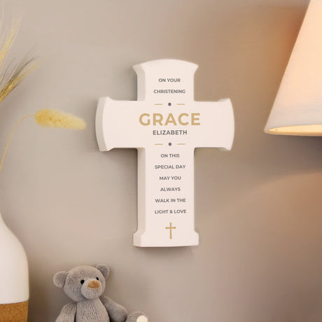 Personalised Wooden Cross Ornament: 2 - Ornaments By Gift Moments