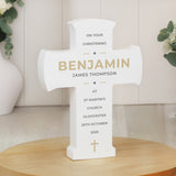 Personalised Wooden Cross Ornament: 4 - Ornaments By Gift Moments