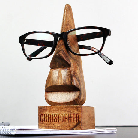 Personalised Wooden Nose Glasses Holder: 2 - Keepsakes By Gift Moments