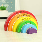 Personalised Wooden Rainbow Stacker Toy: 1 - Toys By Gift Moments