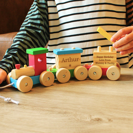 Personalised Wooden Circus Toy Train: 2 - Toys By Gift Moments