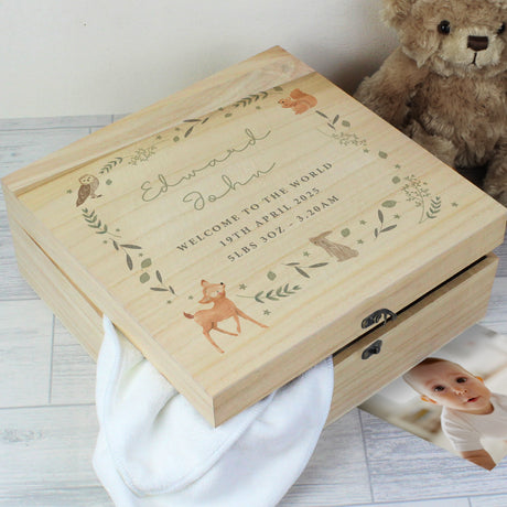 Personalised Woodland Animal Keepsake Box: 4 - Keepsake Boxes By Gift Moments