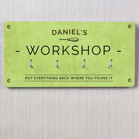 Personalised Workshop Wall Hooks: 4 - Signs & Plaques By Gift Moments