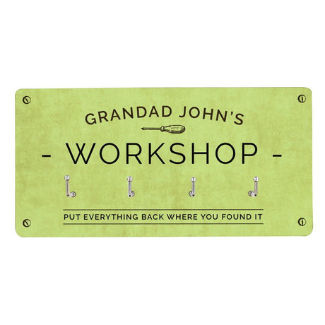 Personalised Workshop Wall Hooks: 6 - Signs & Plaques By Gift Moments