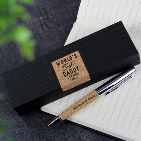 Personalised World’s Best Cork Pen Set: 2 - Pens & Pencils By Gift Moments