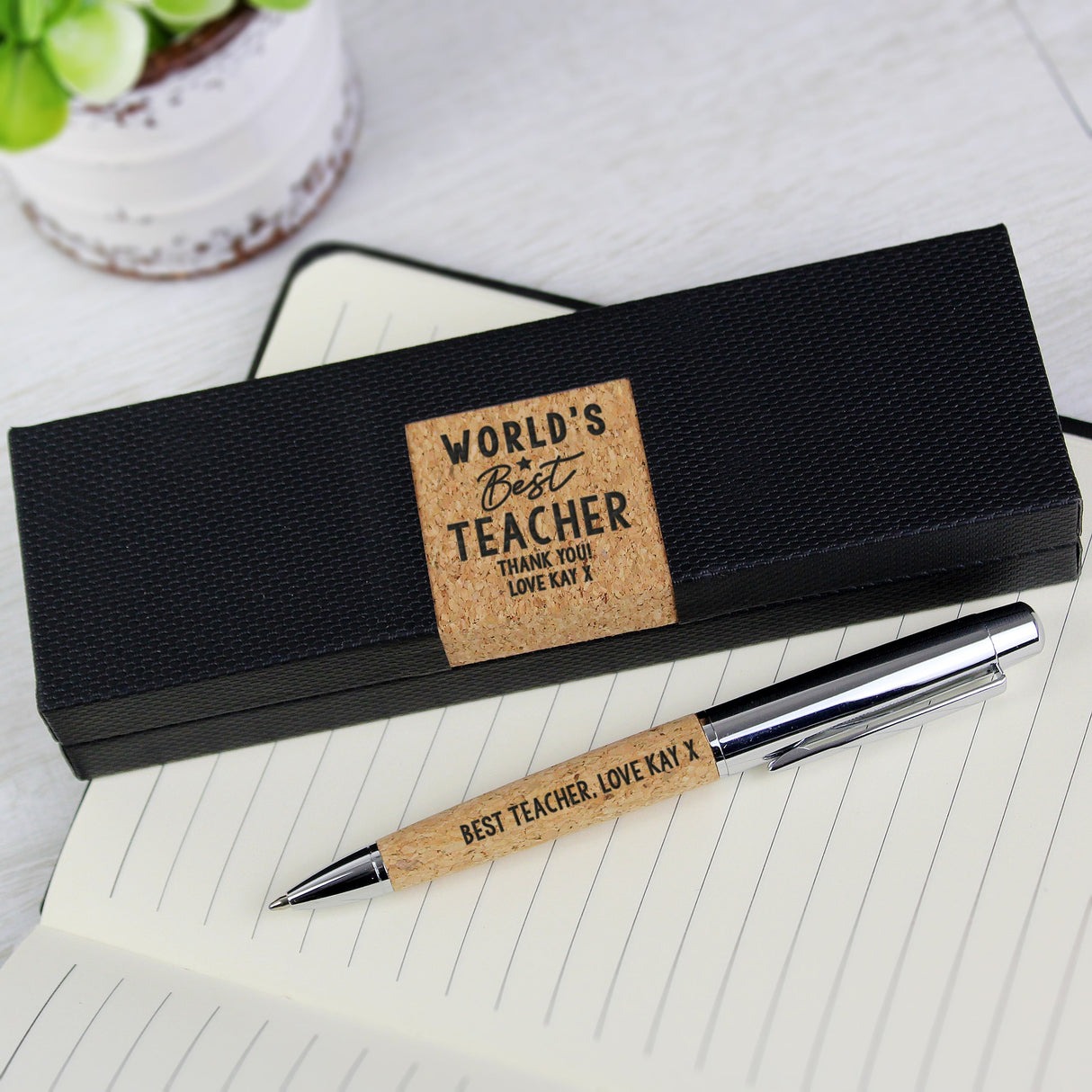 Personalised World’s Best Cork Pen Set: 1 - Pens & Pencils By Gift Moments