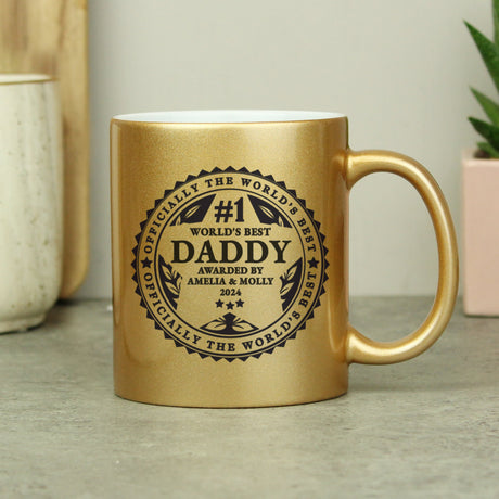 Personalised World’s Best Gold Mug: 1 - Mugs By Gift Moments