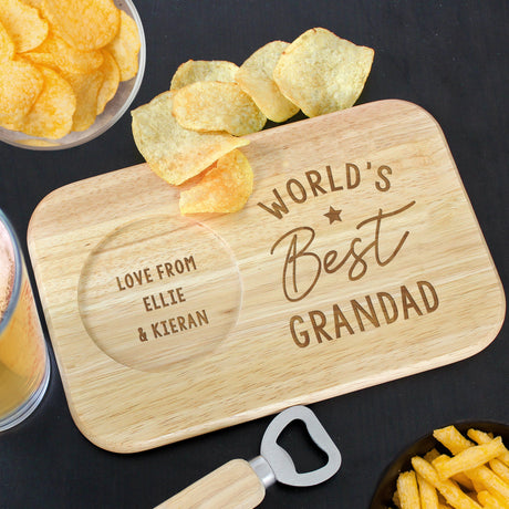 Personalised World’s Best Wooden Coaster Tray: 4 - Coasters By Gift Moments