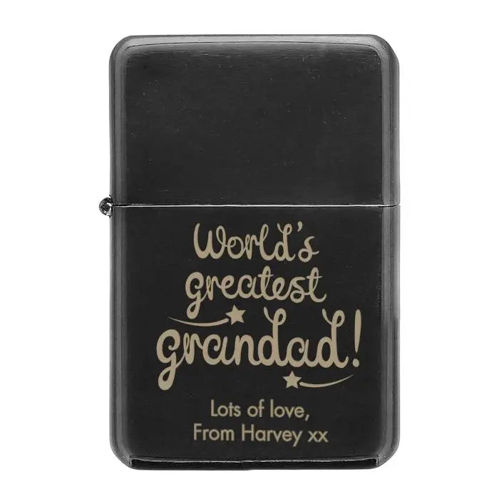 Personalised World’s Greatest Grandad Lighter: 3 - Smoking Accessories By Gift Moments