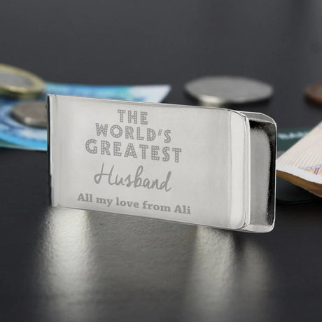 Personalised World’s Greatest Money Clip: 1 - Wallets & Money Clips By Gift Moments