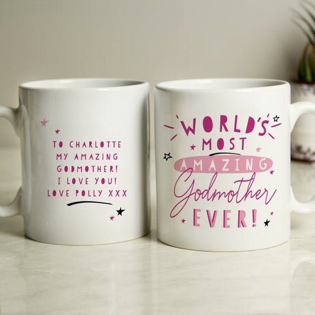 Personalised Amazing Godmother Mug: 2 - Mugs By Gift Moments