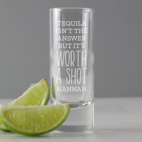 Personalised Worth A Shot Glass: 1 - Shot Glasses By Gift Moments