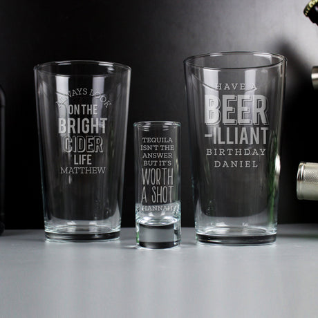 Personalised Worth A Shot Glass: 4 - Shot Glasses By Gift Moments