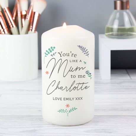 Personalised You’re Like A Mum To Me Candle: 1 - Candles By Gift Moments