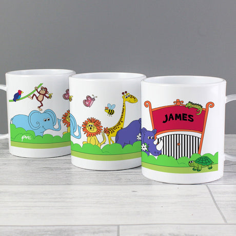 Personalised Zoo Kids Plastic Mug: 1 - Plastic Mugs By Gift Moments