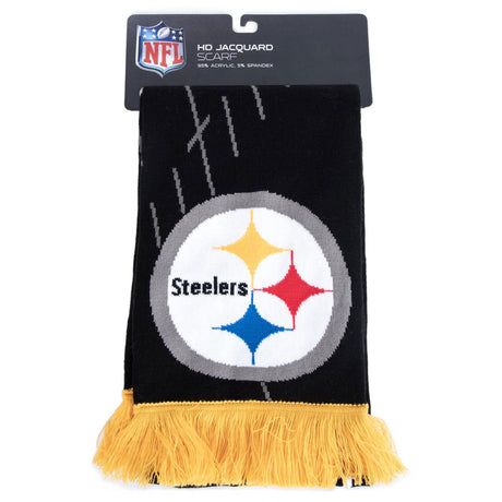 Pittsburgh Steelers HD Jacquard Knit Scarf: 4 - Scarves By American Sports