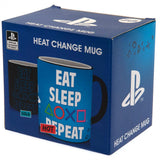 PlayStation Heat Changing Mug - Eat Sleep Repeat: 7 - Mugs By PlayStation