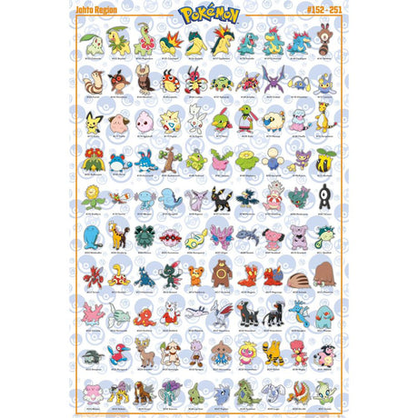 Johto Region Pokémon Maxi Poster: 1 - Posters By Pokemon