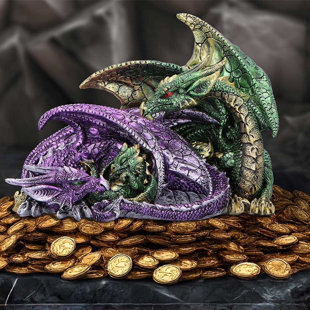 Precious Hoard Dragon Family Figurine: 1 - Figurines Medium (15-29cm) By NN Designs