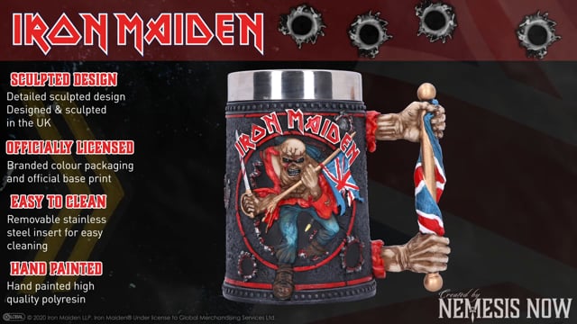 Iron Maiden Eddie The Trooper Tankard Mug