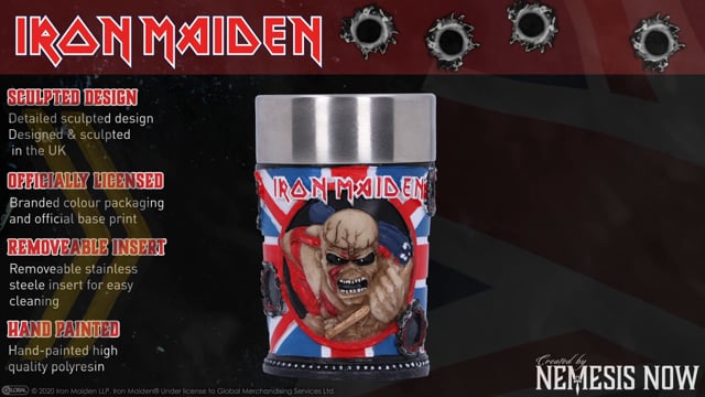 Iron Maiden Eddie The Trooper Shot Glass