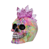 Psychedelic Crystal Skull with Light Up Mohawk: 5 - Figurines Medium (15-29cm) By NN Designs