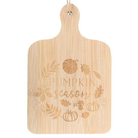 Pumpkin Season Bamboo Serving Board: 3 - Wooden Chopping and Serving Boards By Gift Moments