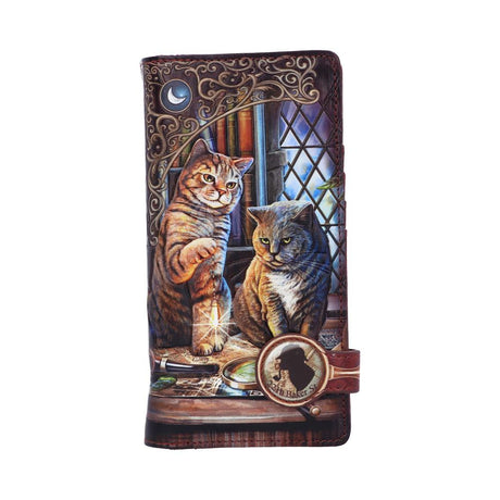 Purrlock Holmes Embossed Purse (LP) 18.5cm: 2 - Purses By Lisa Parker