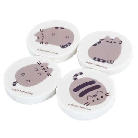 Pusheen Cute 4pk Shaped Eraser Set: 1 - Pencil Cases & Sets By Pusheen