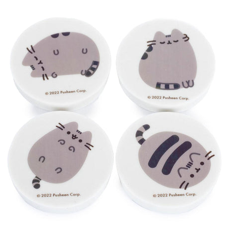 Pusheen Cute 4pk Shaped Eraser Set: 2 - Pencil Cases & Sets By Pusheen